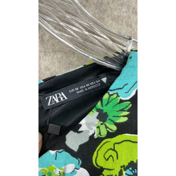 New ZARA Draped Floral Bodysuit Size XS - Picture 8 of 9